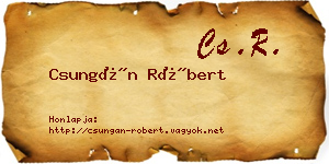 Csungán Róbert névjegykártya